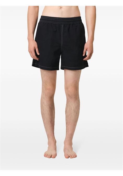 Black contrast-stitching swim shorts Ami paris - men AMI PARIS | HBW006PA0027001